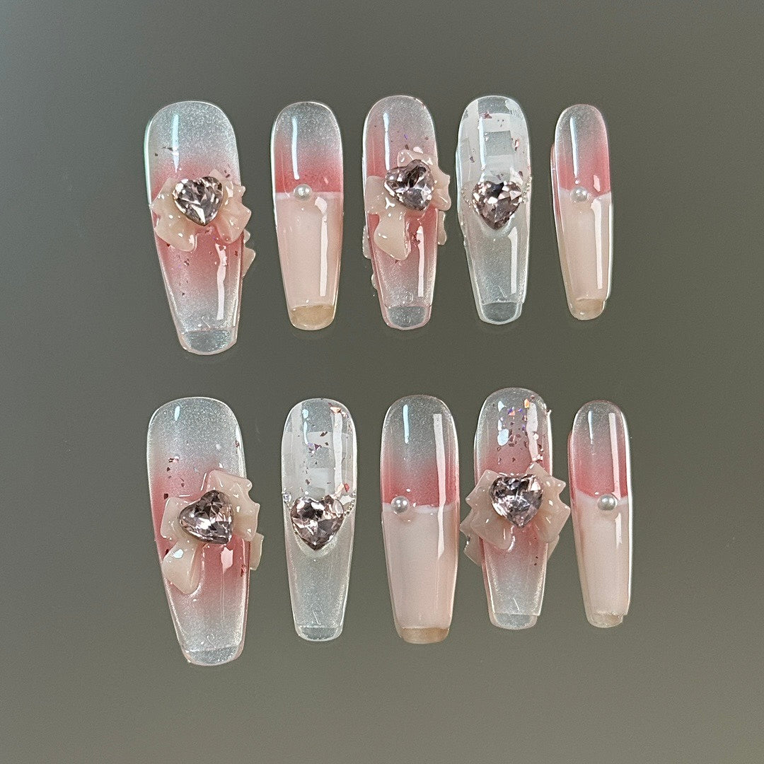 Heart Twinkle press on nails