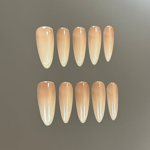 Amber Fade press on nails