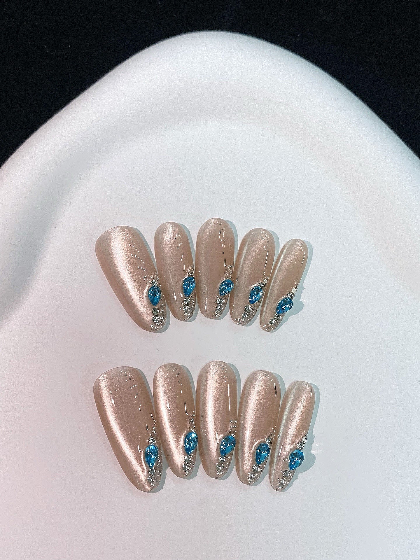 Azure Drop press on nails