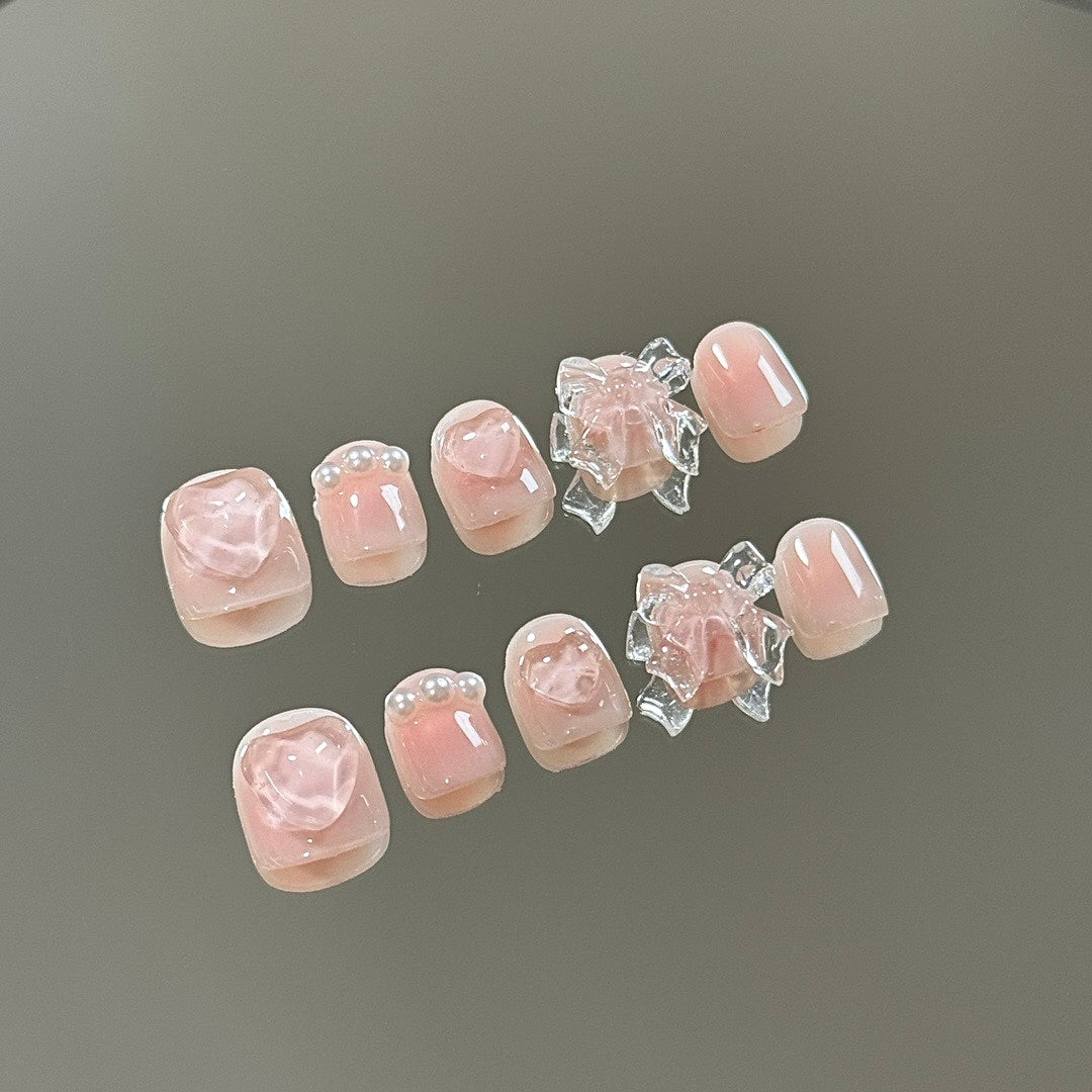 Bubble Glimmer press on nails