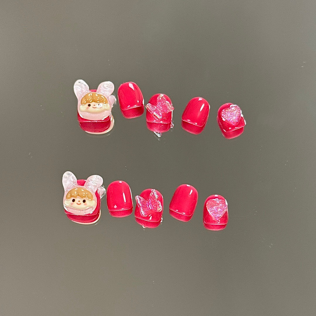 Bunny Blush press on nails