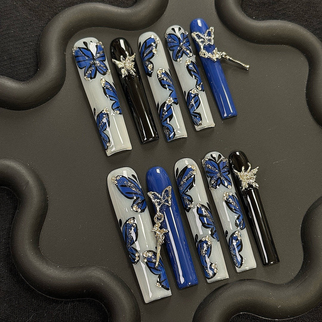 Butterfly Enigma press on nails