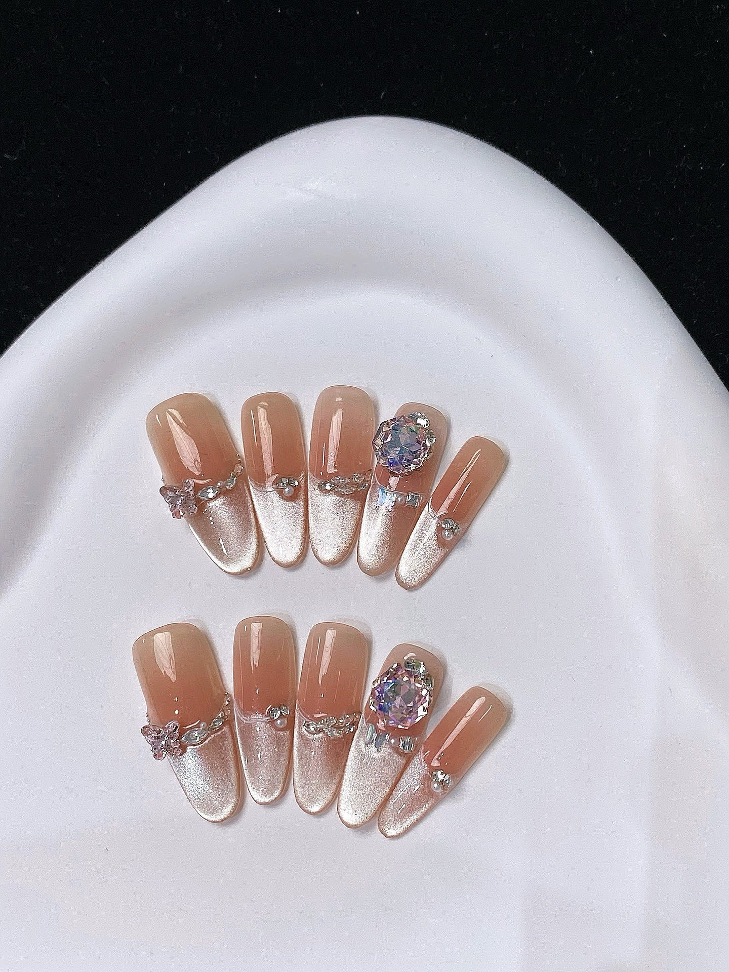 Butterfly Frost press on nails