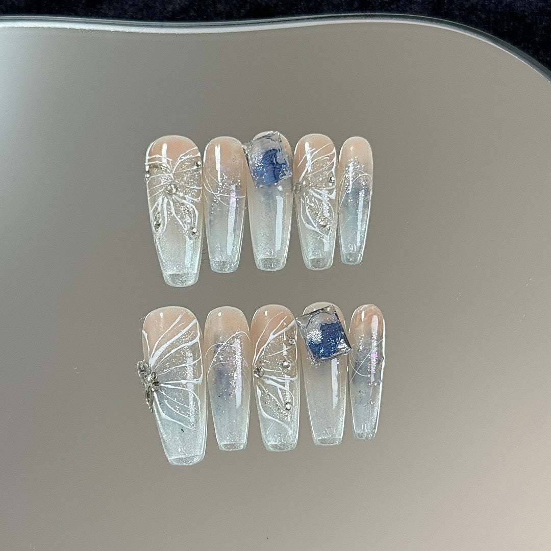 Butterfly Prism press on nails