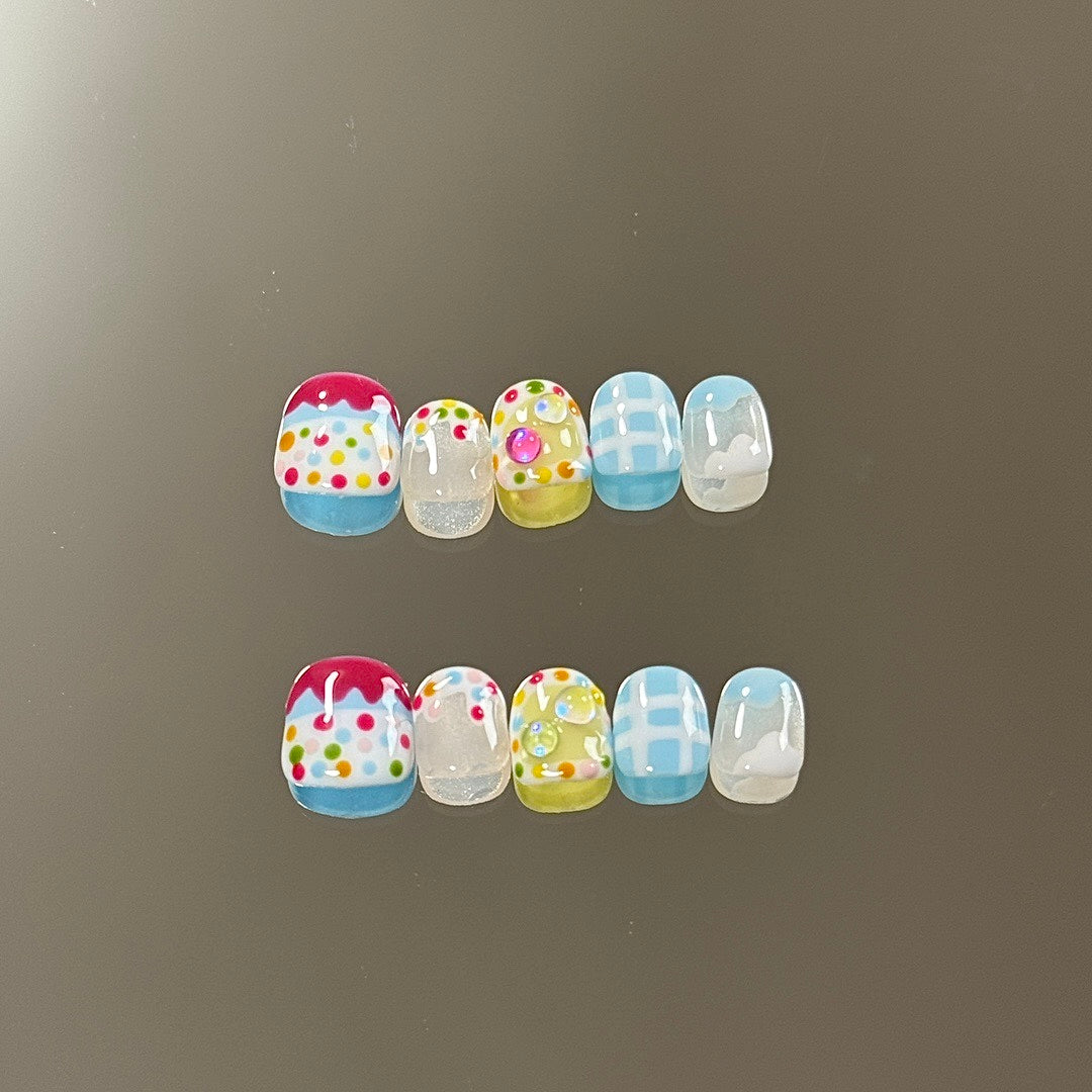 Candy Drizzle press on nails