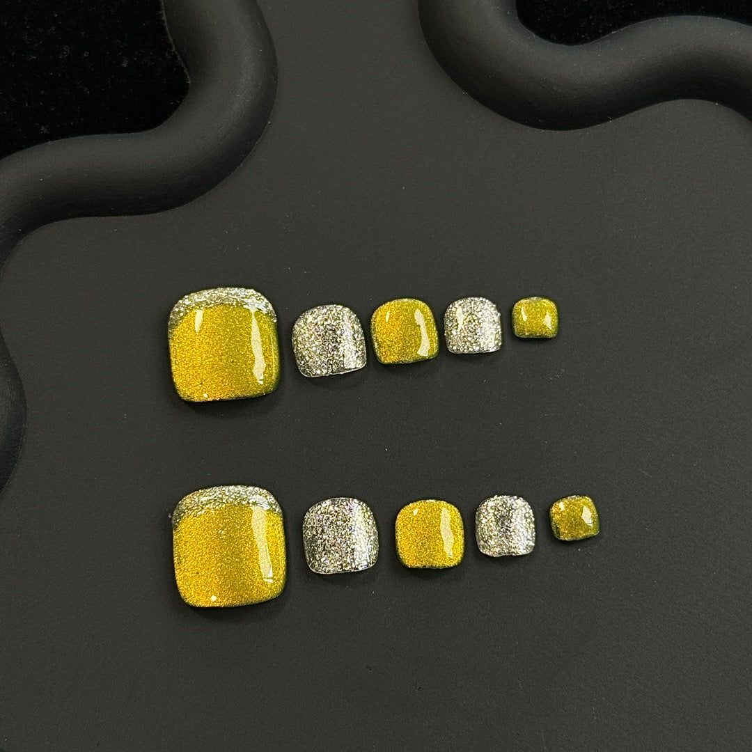 Citrine Spark press on nails