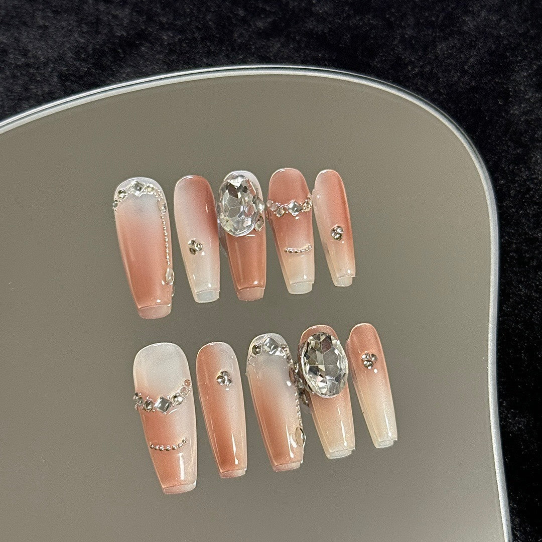 Crystal Glow press on nails