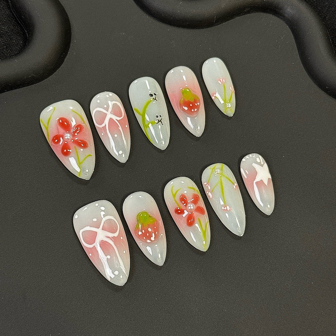 Floral Whimsy press on nails