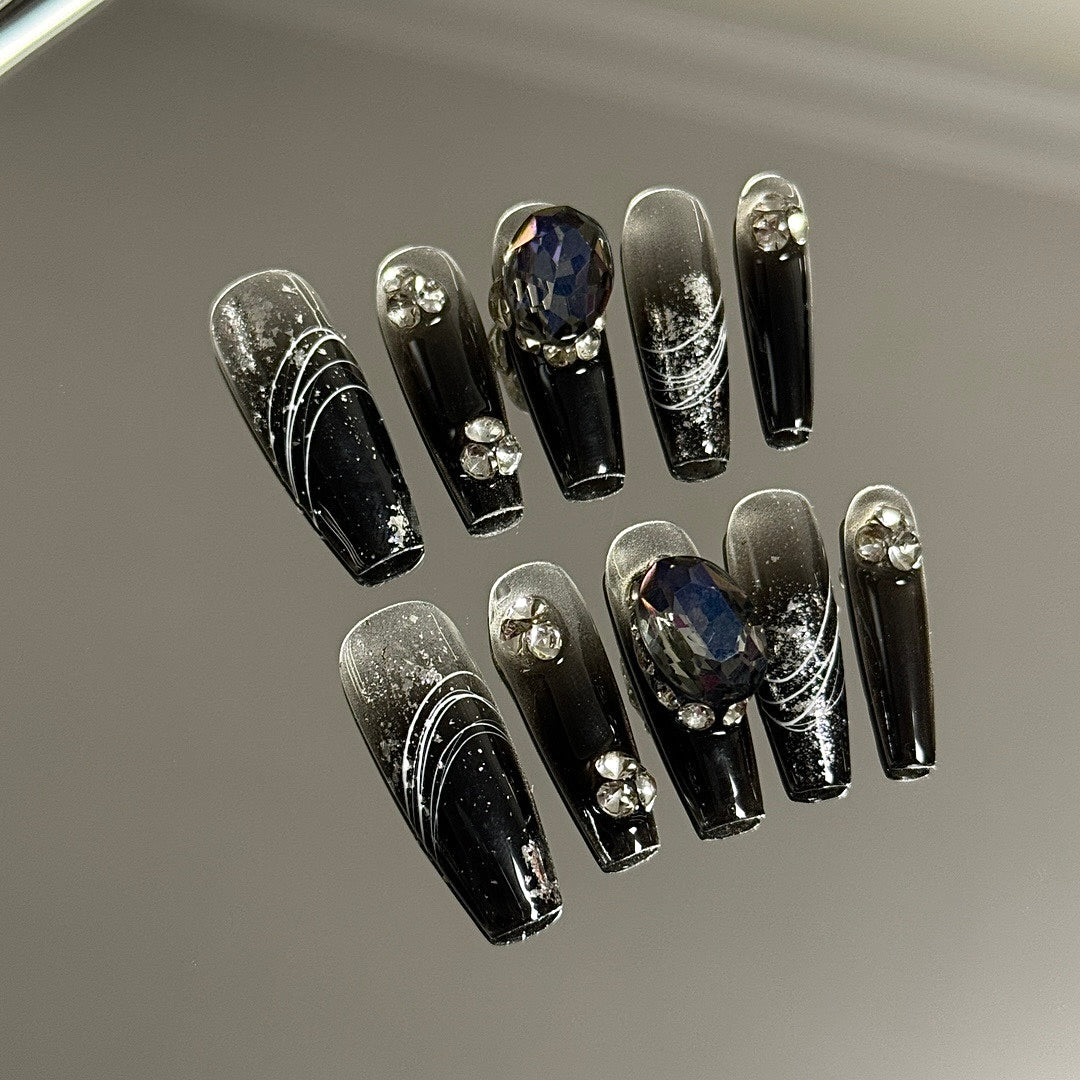 Galaxy Gleam press on nails