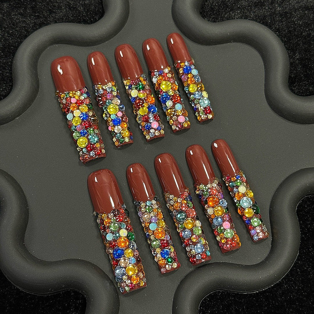 Gemstone Gala press on nails