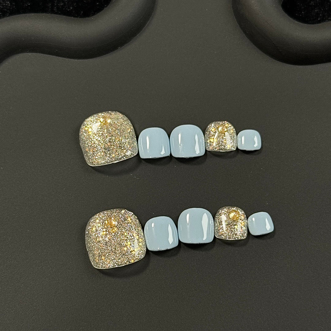 Glimmer Frost press on nails