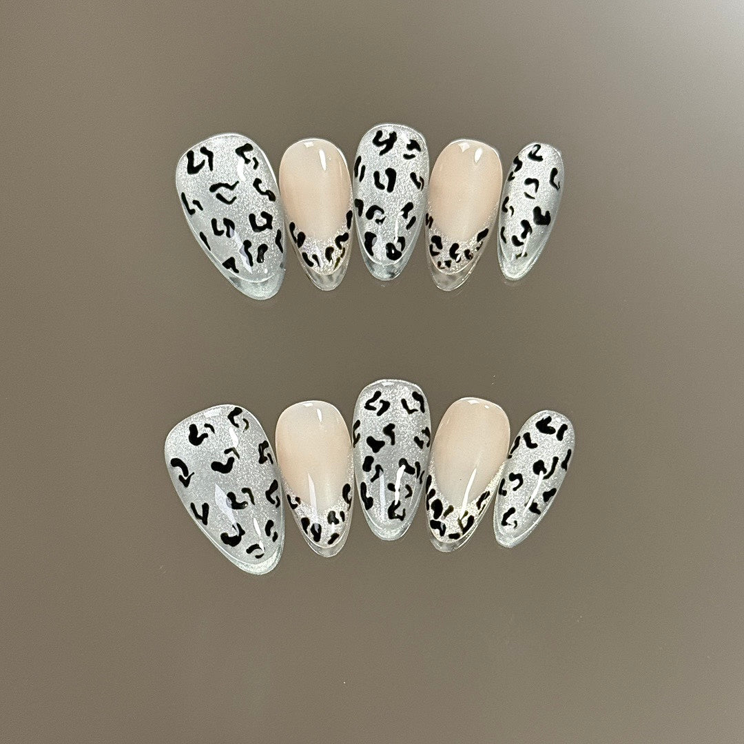 Leopard Glint press on nails
