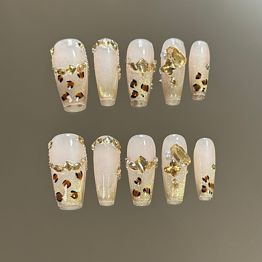 Leopard Luxe press on nails