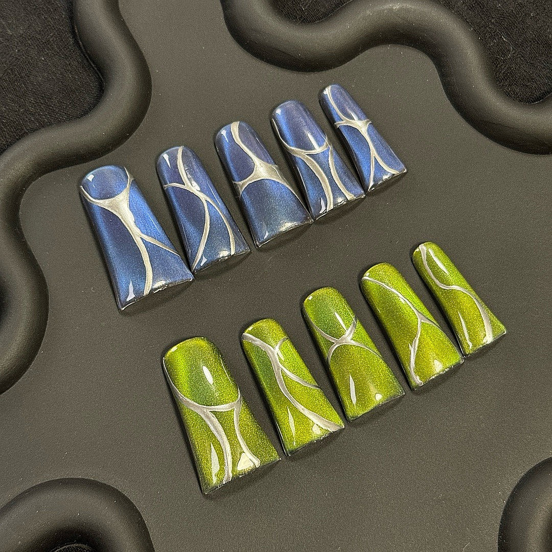 Luminous Vortex press on nails