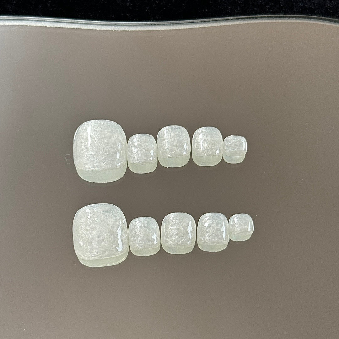 Marble Whisper press on nails