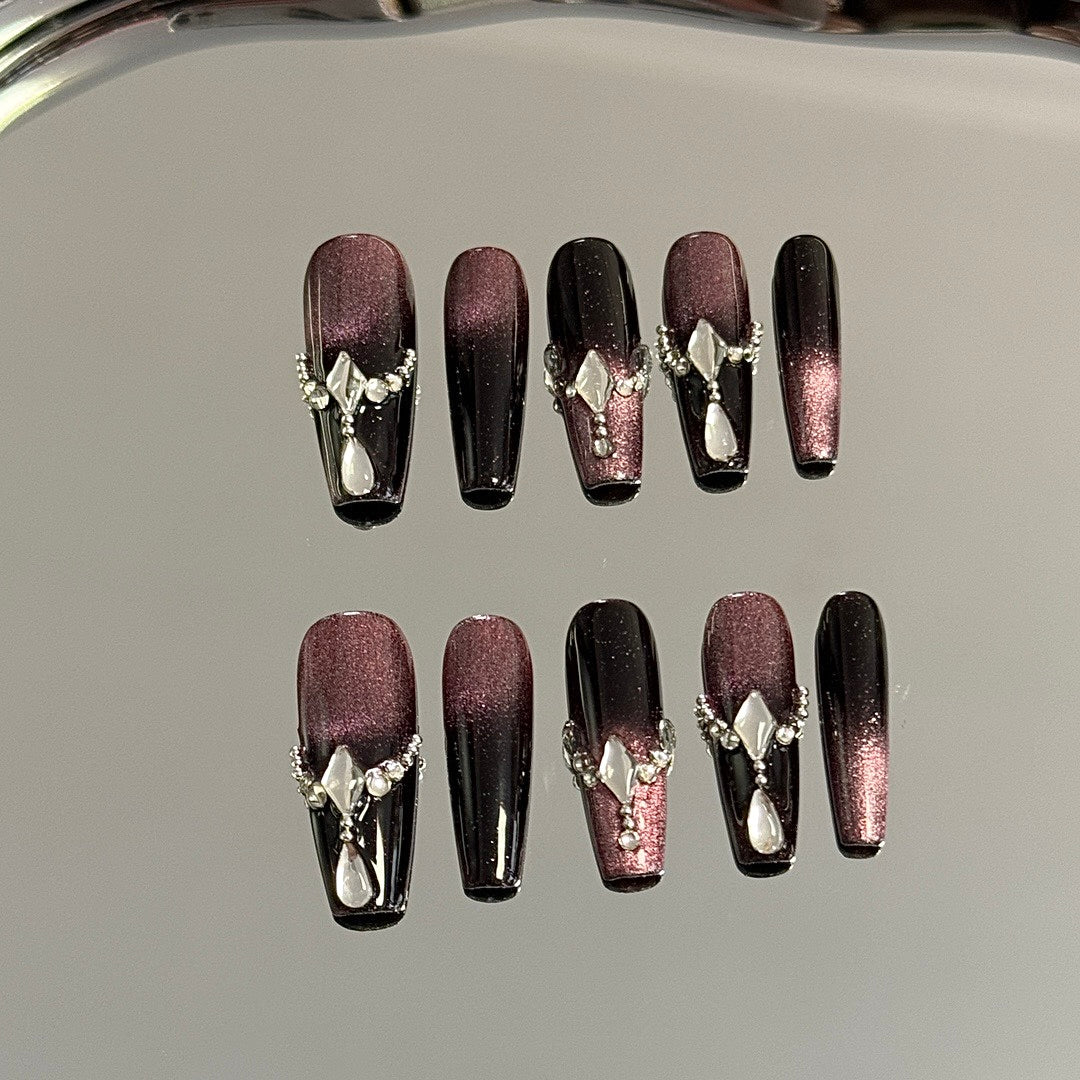 Pearl Cascade press on nails