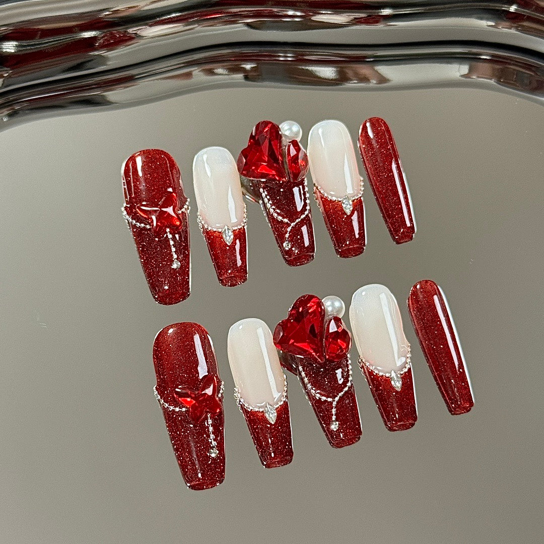 Scarlet Allure press on nails