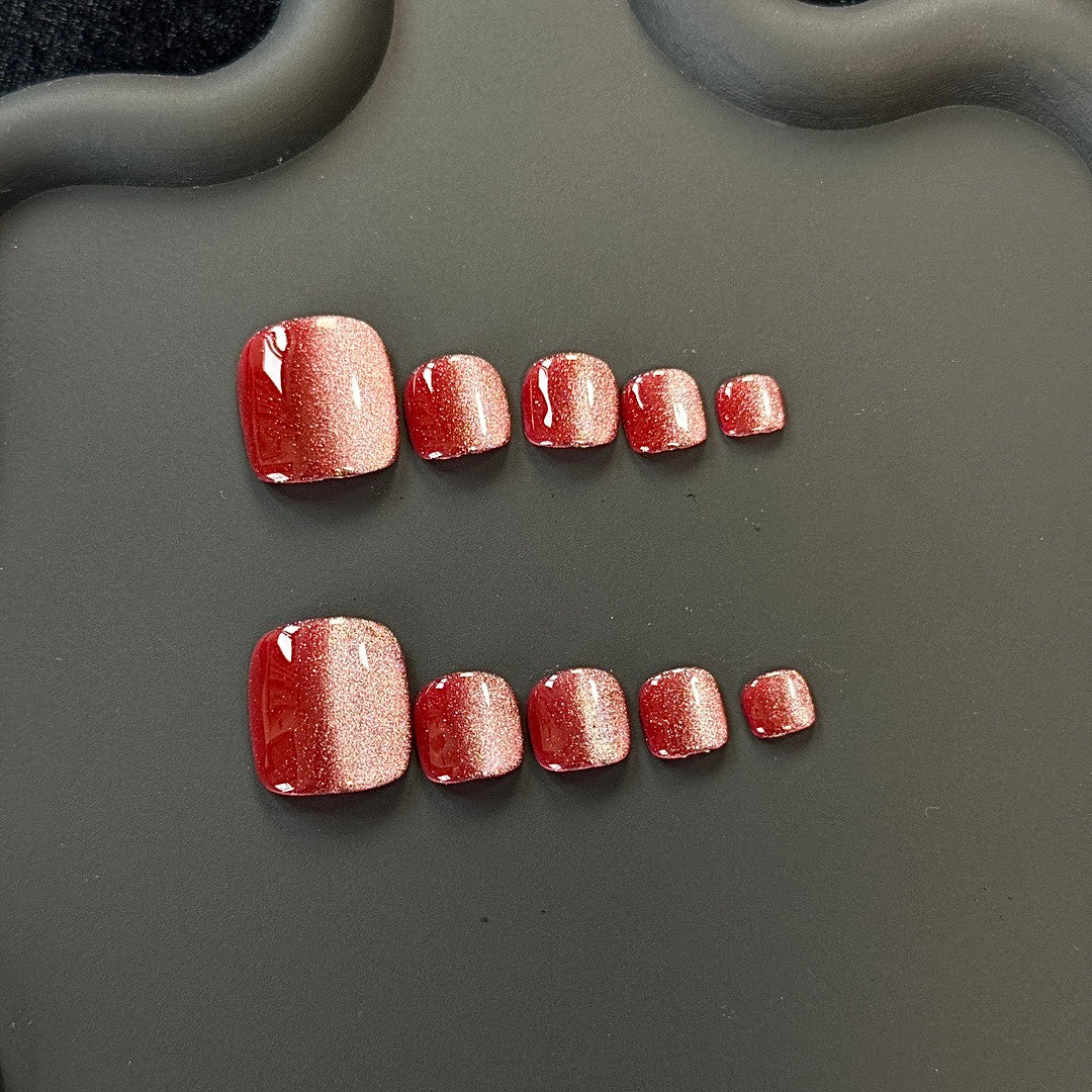 Scarlet Gleam press on nails