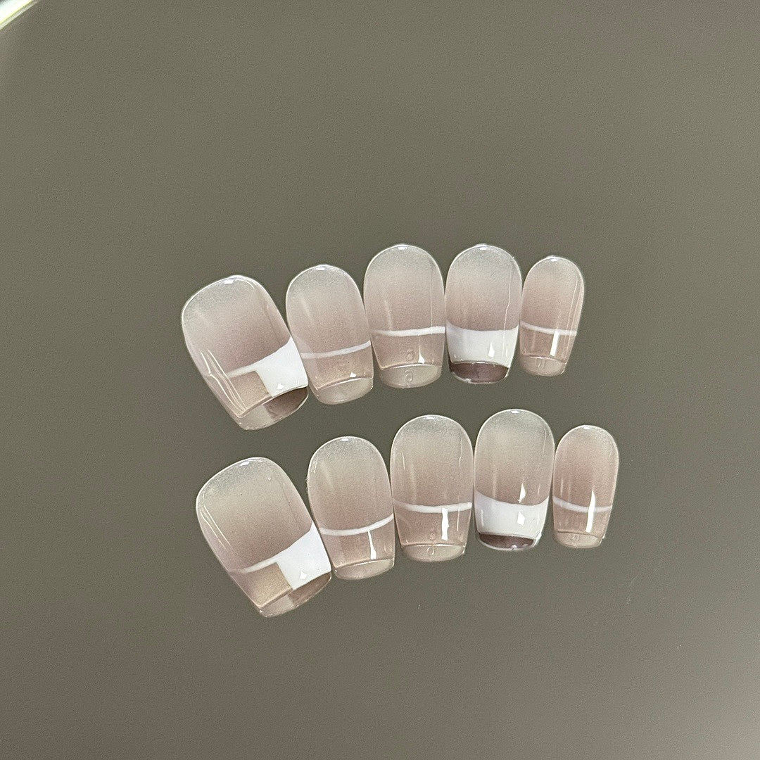 Taupe Ombre press on nails